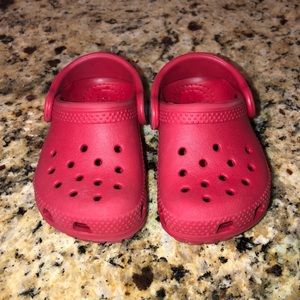 Kids Red Crocs size 4